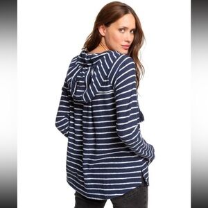 Roxy Navy and White Striped Top